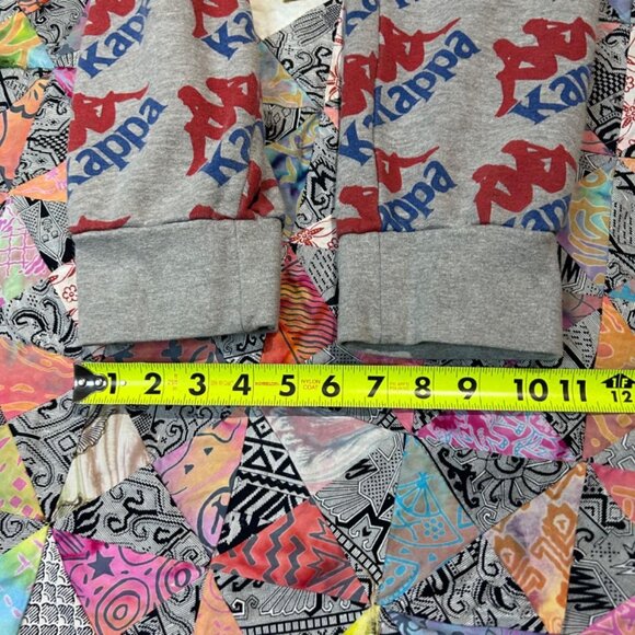 KAPPA Womens Authentic Logo Sweatpants Size Medium Gray Red Blue All Over Print - Picture 4 of 8